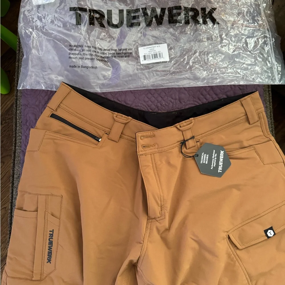 Truewerk Men's Tan Cargo Pants 40W x 32L - Picture 1 of 4